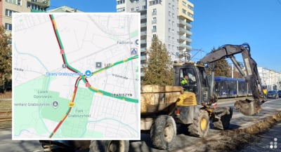 Remont i potężne korki na Grabiszyńskiej. "To jakiś żart, nieporozumienie"