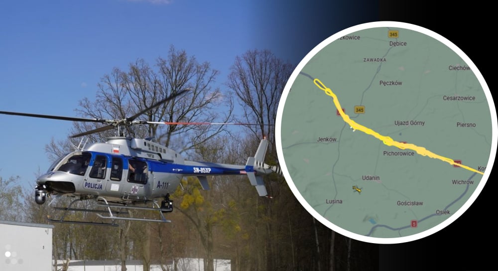 Autostrada A4 pod specjalnym nadzorem. Policyjny śmigłowiec od rana kontroluje kierowców na tym odcinku - Policyjny helikopter kontroluje w czwartek kierowców jadących dolnośląskim odcinkiem autostrady A4.
