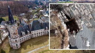Zawalił się kolejny strop pałacu w Bożkowie. Zabytek jest w fatalnym stanie