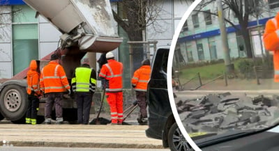 Niedawno wylali asfalt, teraz go... zrywają. Nawierzchnia na Powstańc&oacute;w Śl. do poprawki