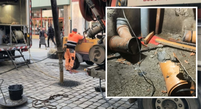 Zalali betonem rury w miejskiej sieci. Udrażnianie trwało... 3 tygodnie
