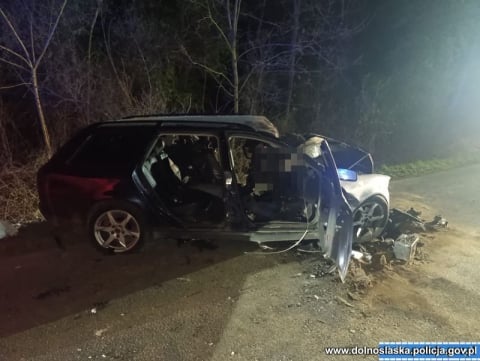 Tragiczny wypadek na Dolnym Śląsku. Nie żyje dwóch młodych kierowców [ZDJĘCIA] - 0