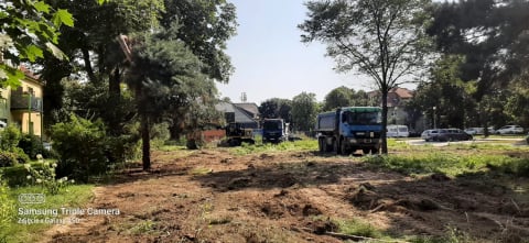Były drzewa, teraz powstaje tam parking. Mieszkańcy: "To samowola". Miasto potwierdza - 0