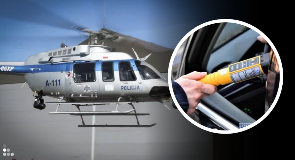 Śmigłowiec, drony i... korki. Ogromna akcja policji na autostradzie A4 - Takiej akcji służb na autostradzie A4 nie było od dawna.