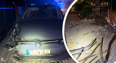 Pijany 19-latek z zakazem uciekał przed policją. Skończył na ogrodzeniu posesji [ZDJĘCIA]