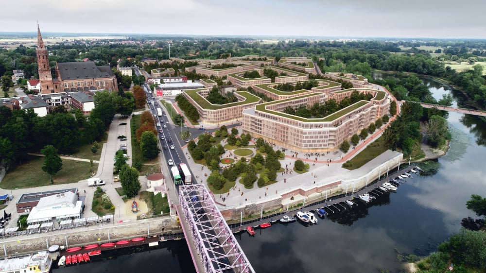 Archeolodzy na ulicach Głogowa. To będzie jedna z największych inwestycji w mieście - Wizualizacja Ostrowa Tumskiego po rewitalizacji.
