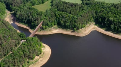 Tak teraz wygląda Jezioro Pilchowickie. To ostatnia szansa zobaczyć je, zanim odsłoni dno