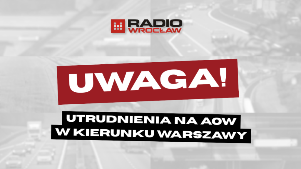 Osobówka uderzyła w bariery na AOW. Utrudnienia w kierunku Warszawy – Spore utrudnie na Autostradowej Obwodnicy Wrocławia
