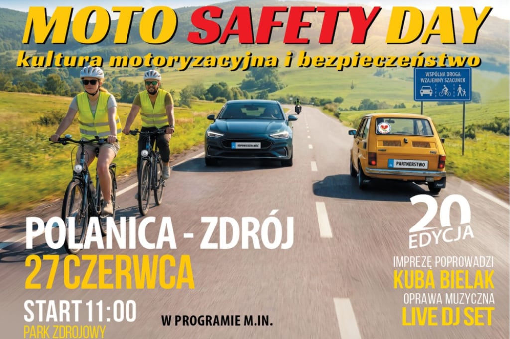 Moto Safety Day świętuje 20-lecie - jubileuszowa edycja już 27 czerwca w Polanicy - Zdroju!