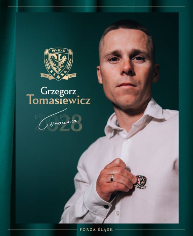 Grzegorz Tomasiewicz nowym piłkarzem Śląska Wrocław