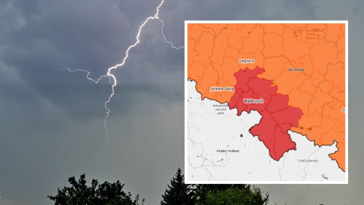 Czerwone alerty w ośmiu powiatach! Burze, grad i intensywny deszcz w ostrzeżeniach