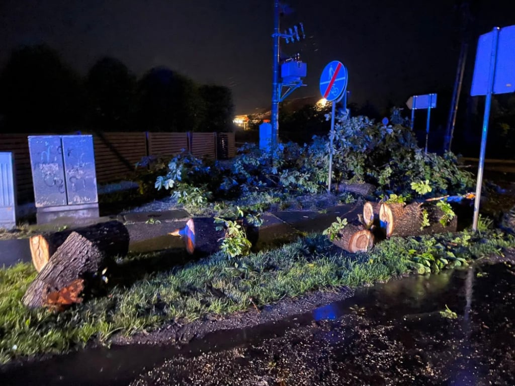 Prawie 300 interwencji strażaków, podtopienia i powalone drzewa. Burzowa noc na Dolnym Śląsku – Skutki burzy w powiecie jaworskim.