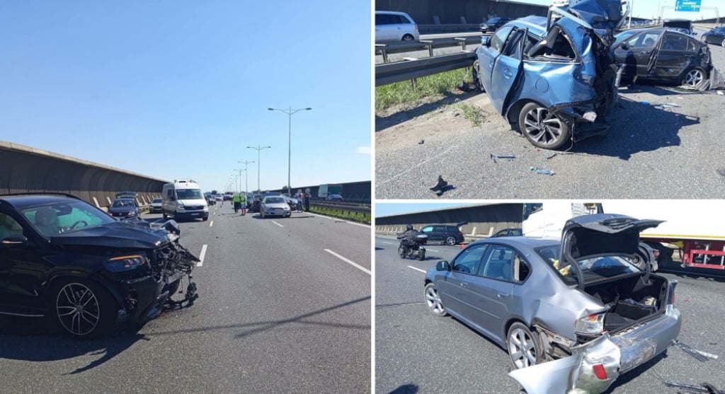 Ogromny wypadek na Autostradowej Obwodnicy Wrocławia. Zderzyło się aż 5 pojazdów