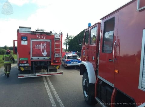 Tragiczny wypadek w powiecie trzebnickim. Jedna osoba nie żyje, dwie zabrał LPR - 0