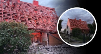 Ogromne zniszczenia po wybuchu butli z gazem w domu jednorodzinnym. Jedna osoba została poszkodowana