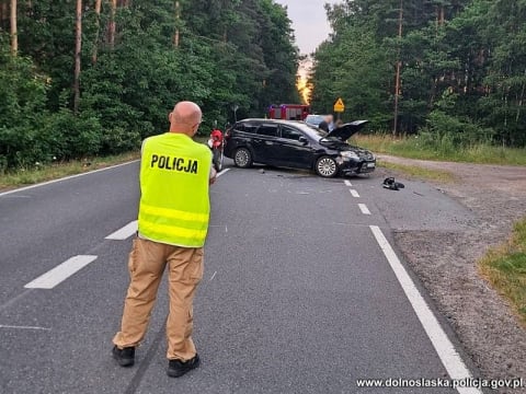 Nie ustąpił pierwszeństwa motocykliście. Tragiczny finał wypadku pod Węglińcem - 0