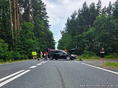 Nie ustąpił pierwszeństwa motocykliście. Tragiczny finał wypadku pod Węglińcem - 2