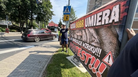 Protest na DK5 w Kaczorowie. Chodzi o sytuację na rzece Bóbr - 3