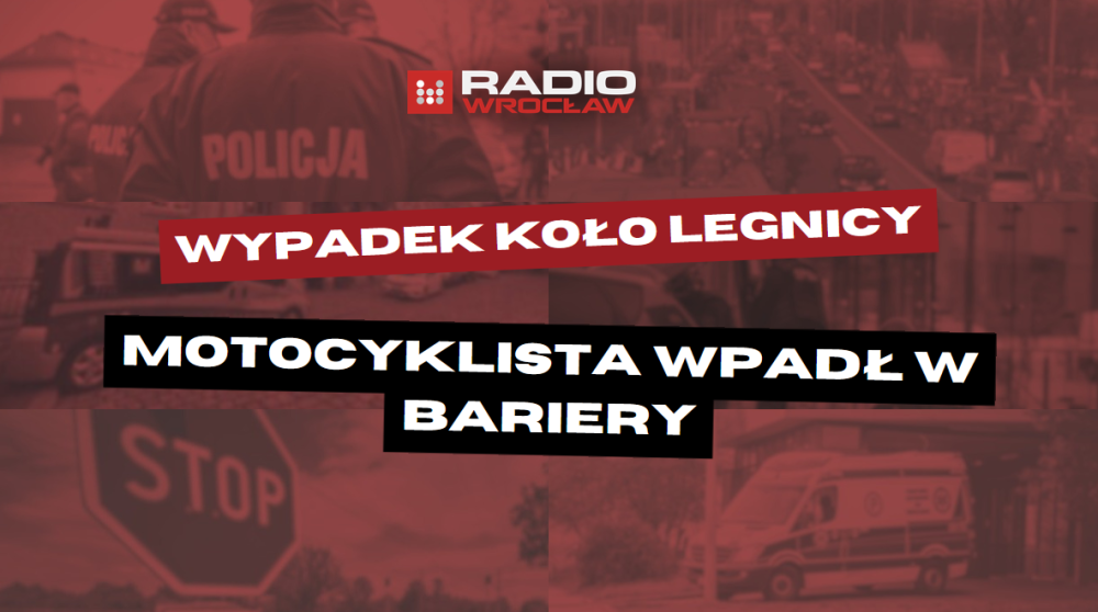 Wypadek koło Legnicy. Motocyklista wpadł w bariery - Motocyklista wpadł w bariery na A4 koło Legnicy.