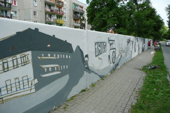 Historia Bielawy na murze (Zobacz) - Fot. MOKiS Bielawa