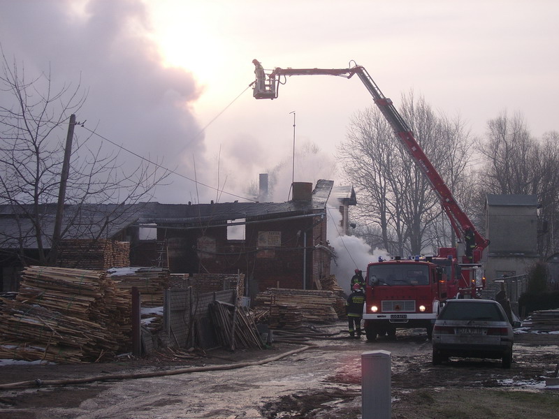 Pożar stolarni w Bolkowie - Pożar stolarni w Bolkowie, fot. PRW