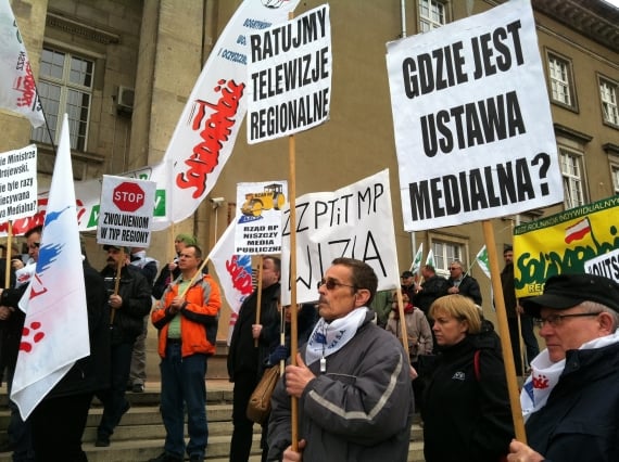 Protest  dziennikarzy TVP Wrocław - 1