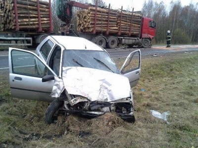 Wypadek na drodze nr 46 z Kłodzka do Złotego Stoku