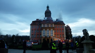 Pożar zamku Książ w Wałbrzychu (ZDJĘCIA, FILM) - 3