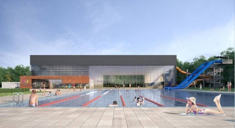 Jest oferta na przebudowę basenu przy Wejherowskiej - Taką wizualizację przedstawiano w ubiegłym roku
