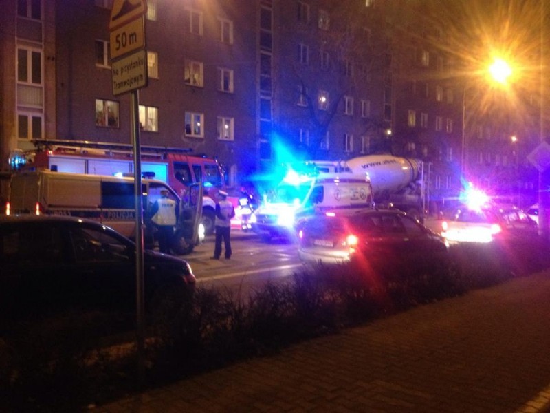 Śmiertelny wypadek na ulicy Hubskiej we Wrocławiu - fot. www.prw.pl
