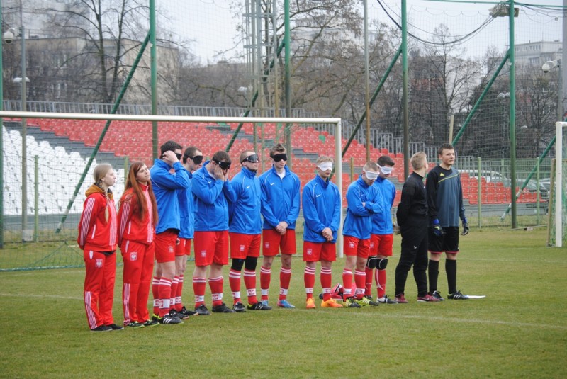 Śląsk trenował z reprezentacją Polski niewidomych (FILM)