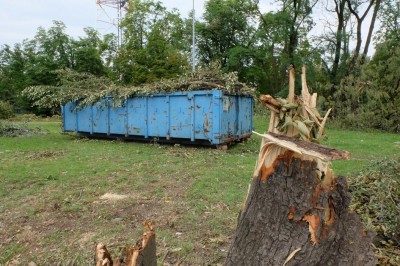 Wbrew ostrzeżeniom spacerują po zniszczonych parkach - 6