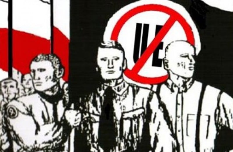 Będą zrywać neonazistowskie plakaty (Posłuchaj) - Fragment plakatu nt. zaplanowanego na 11 listopada marszu