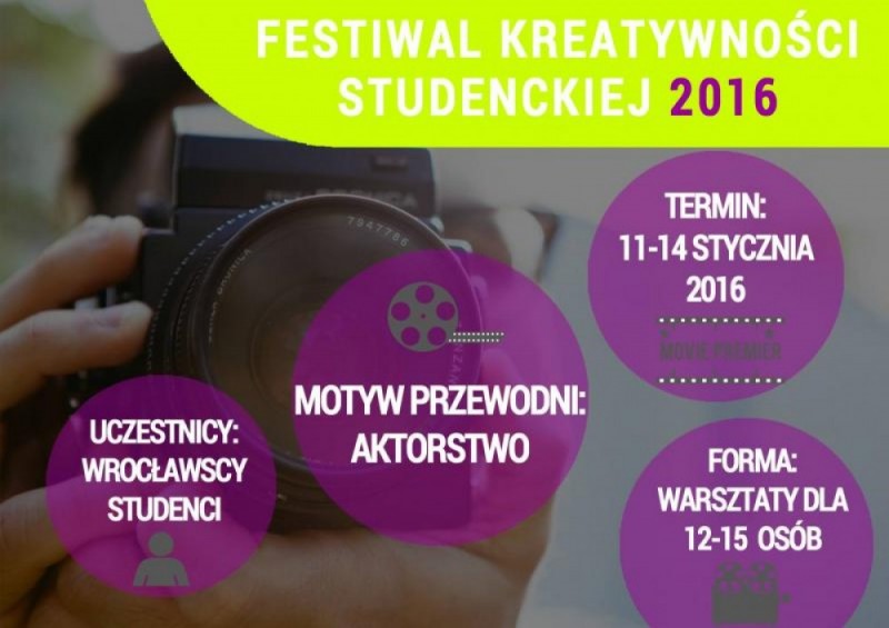 Festiwal Kreatywności Studenckiej. Ruszyły zapisy - http://uni.wroc.pl/