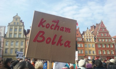 W obronie Lecha Wałęsy na Placu Solnym we Wrocławiu [FILM i ZDJĘCIA] - 1