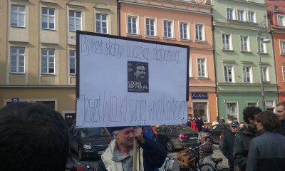 W obronie Lecha Wałęsy na Placu Solnym we Wrocławiu [FILM i ZDJĘCIA] - 4