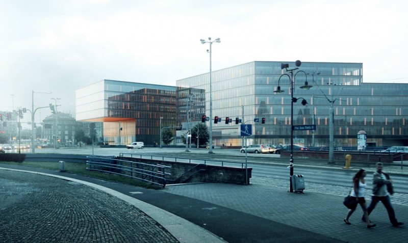 Przebudują plac Jana Pawła II we Wrocławiu. Zmieni się niemal wszystko (WIZUALIZACJE) – mat. prasowe