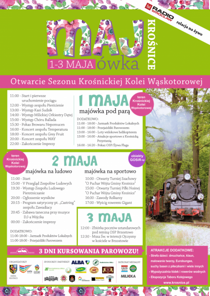 Maj&oacute;wka pod parą, czyli Krośnicka Kolej Wąskotorowa (FOTO)