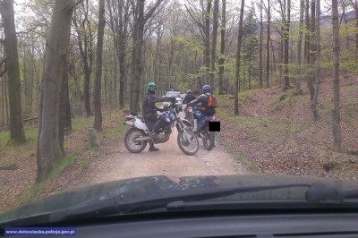 Quady i motocykle w dolnośląskich lasach: Mandaty dla Niemców