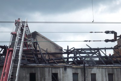 Pożar opuszczonej fabryki Porcelany Wałbrzych (ZDJĘCIA, FILM) - 0