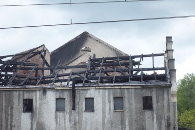 Pożar opuszczonej fabryki Porcelany Wałbrzych (ZDJĘCIA, FILM) - 1
