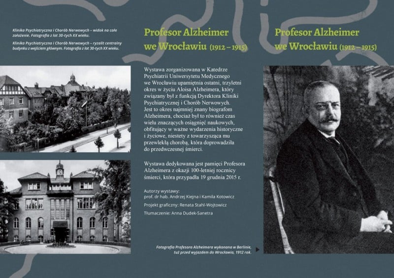 Alois Alzheimer żył i pracował we Wrocławiu. Przygotowano wystawę - Uniwersytet Medyczny we Wrocławiu