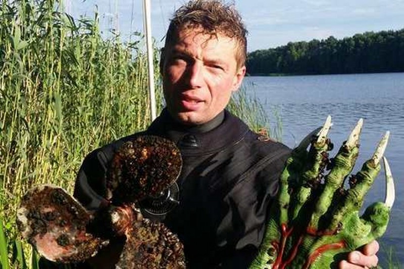 Głogowski nurek zaatakowany przez podwodnego potwora! [ZOBACZ] - Zdjęcia z archiwum Radosława Obary