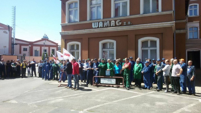 Czy to koniec Wamagu? Pracownicy boją się likwidacji (Zdjęcia z pikiety) - fot. Michał Wyszowski oraz www.kopex-wamag.com.p