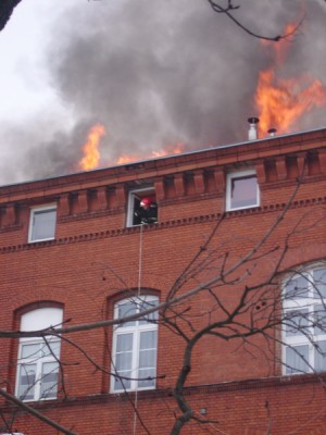 Pożar w centrum Legnicy (Zobacz) - 1