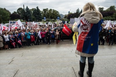Protest nauczycieli we Wrocławiu (ZDJĘCIA)