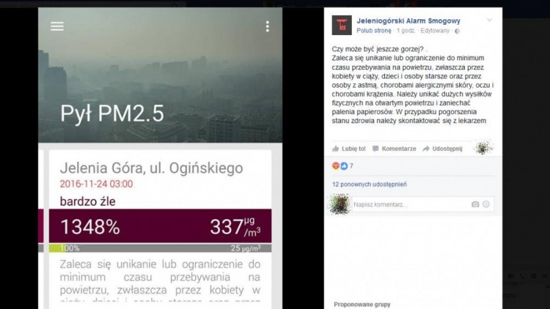 Jeleniogórski Alarm Smogowy: Norma przekroczona o... 1348 procent! - 