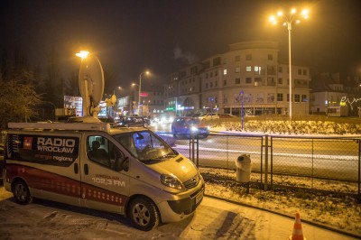 Wiadomości drogowe Radia Wrocław z remontowanej Ołtaszyńskiej - 2