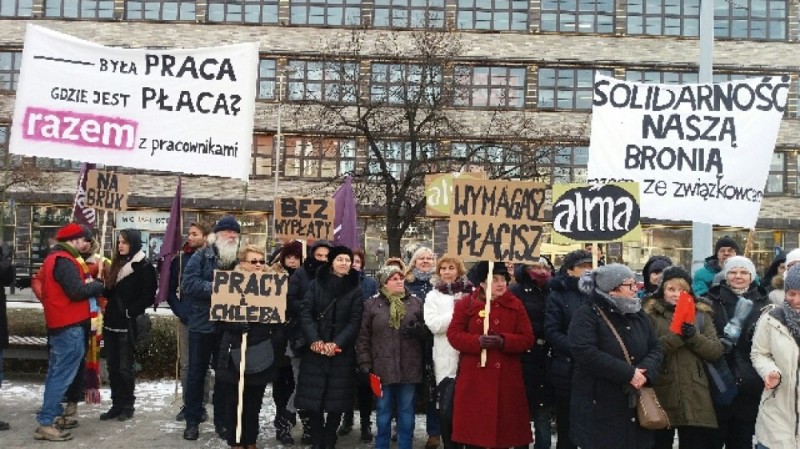 Wrocław: Strajki pracowników Almy -