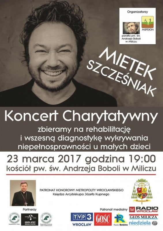 Mietek Szcześniak na koncercie charytatywnym w Miliczu - 